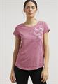 T-shirt con stampa rosa antico