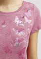 T-shirt con stampa rosa antico